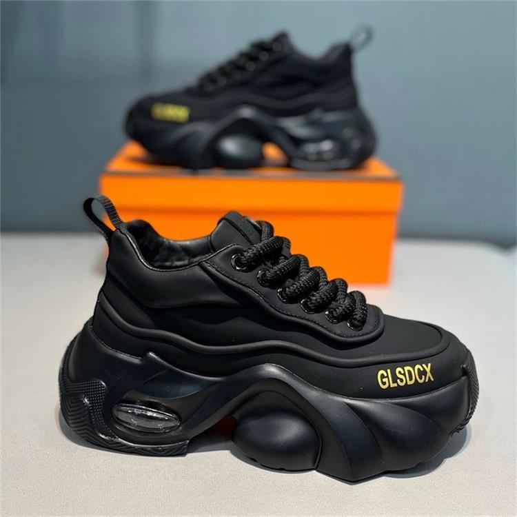 Leather Surface Trend Sports Leisure Platform Men's Shoes