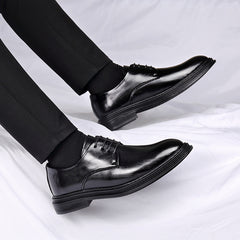 Men’s Leather Dress Shoes – Autumn/Winter Lace-Up Formal Wedding Groom Shoes