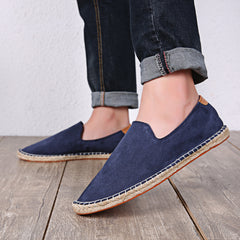 Men’s Breathable Canvas Loafers – Sweat-Absorbent Casual Slip-On Cloth Shoes