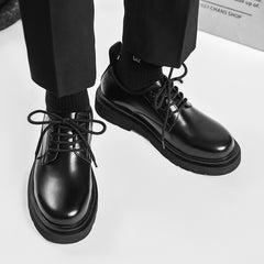 Men's British Style Black Formal Leather Shoes