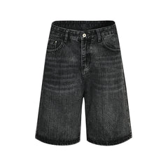 Retro Washing Water Denim Shorts Men