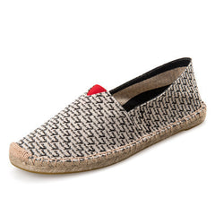 Men’s Summer Slip-On Fisherman Shoes – Casual Canvas Hemp Loafers