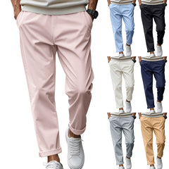 Men’s Casual Quick-Drying Trousers – Loose, Comfortable Waist-Tied Pants with Pockets for Effortless Everyday Style