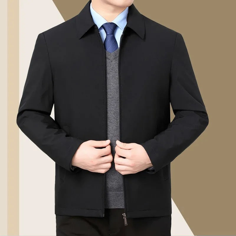 Men's New Spring And Autumn Polo Collar Coat