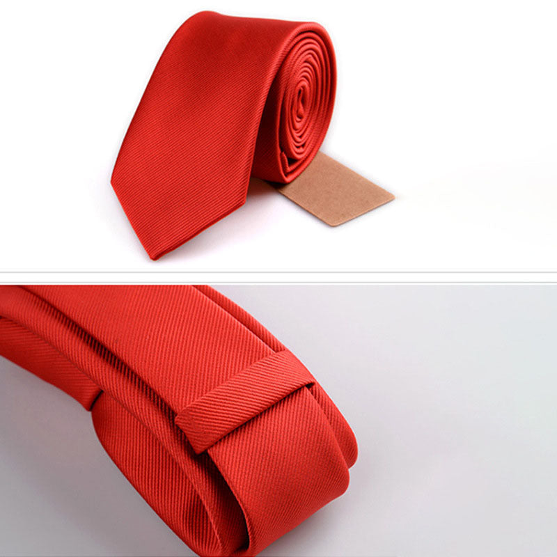 Solid Color Polyester Business Casual Tie For Men