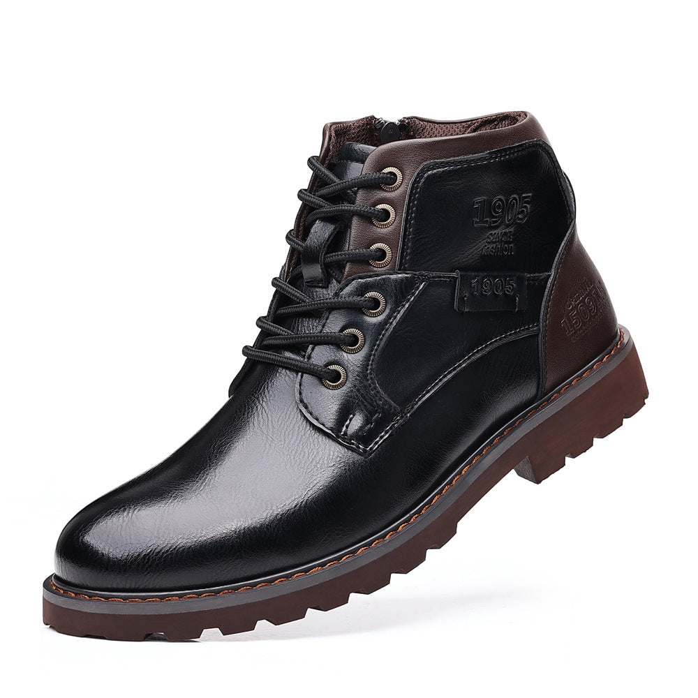 Men's Motorcycle Mid-Calf Casual Boots