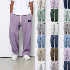 Men’s Casual Pants-Spring & Autumn Loose Straight Fit Workout & Everyday Wear