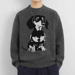 Cartoon Sweater Men's Winter Thicken Thermal