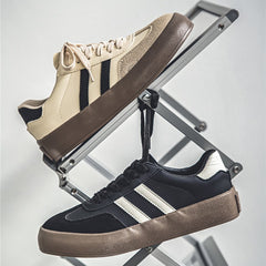 Men’s PU Leather Flat Sneakers – All-Match Style