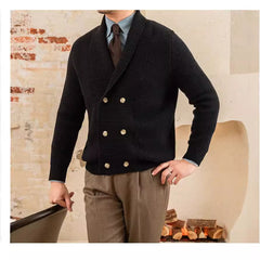 Men's Fall Winter Coat V-neck Sweater Trendy Simple