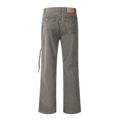 Men’s American Multi-Pocket Cargo Pants – Casual Cotton Denim Utility Trousers