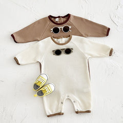 Newborn Rompers Baby Waffle Short Sleeve Rompers