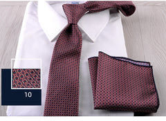 Business Formal Wear Casual Tie Pocket Square Combination