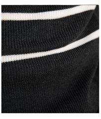 Fashion Casual Versatile V-neck Striped Knitted Cardigan