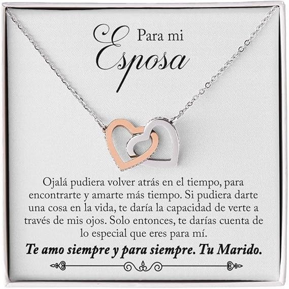 Simple Two-tone Heart Buckle Stainless Steel Necklace