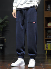 Men’s Casual Pants – Trendy Corduroy Straight Long Pants, Slim Fit, Anti-Wrinkle & Comfortable