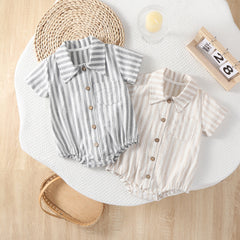 Baby Thin Short Sleeve Rompers Casual