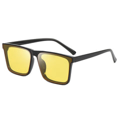Polarized Square Sunglasses With Flat Tear Film For Men