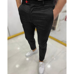 Men’s Thin Striped Slim Fit Casual Pants