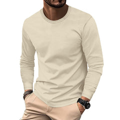 Men’s Casual Top-Round Neck Waffle Knit Shirt for Everyday Comfort