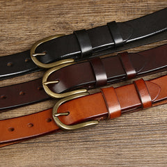 Wide Copper Buckle Trendy Fashion Retro Belt For Men