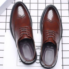 Men's Brogue Leather Business British Formal Leather Shoes