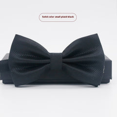 Men's Solid Color Formal Wear Wedding Business Casual Groom Bow Tie