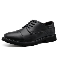 Men's Leather Derby Dress Shoes – Formal Business Non-Slip Sole