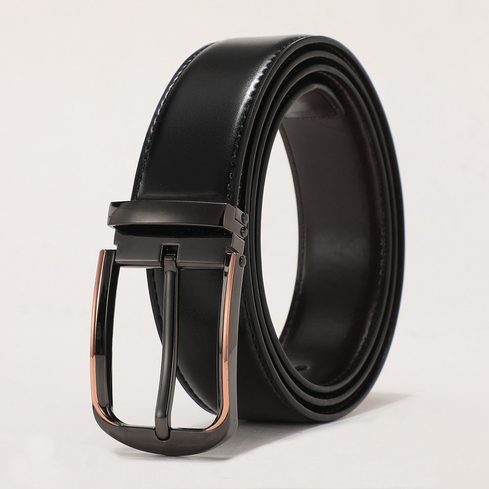 Men's Alloy Business Double Sided Pin Buckle Belt